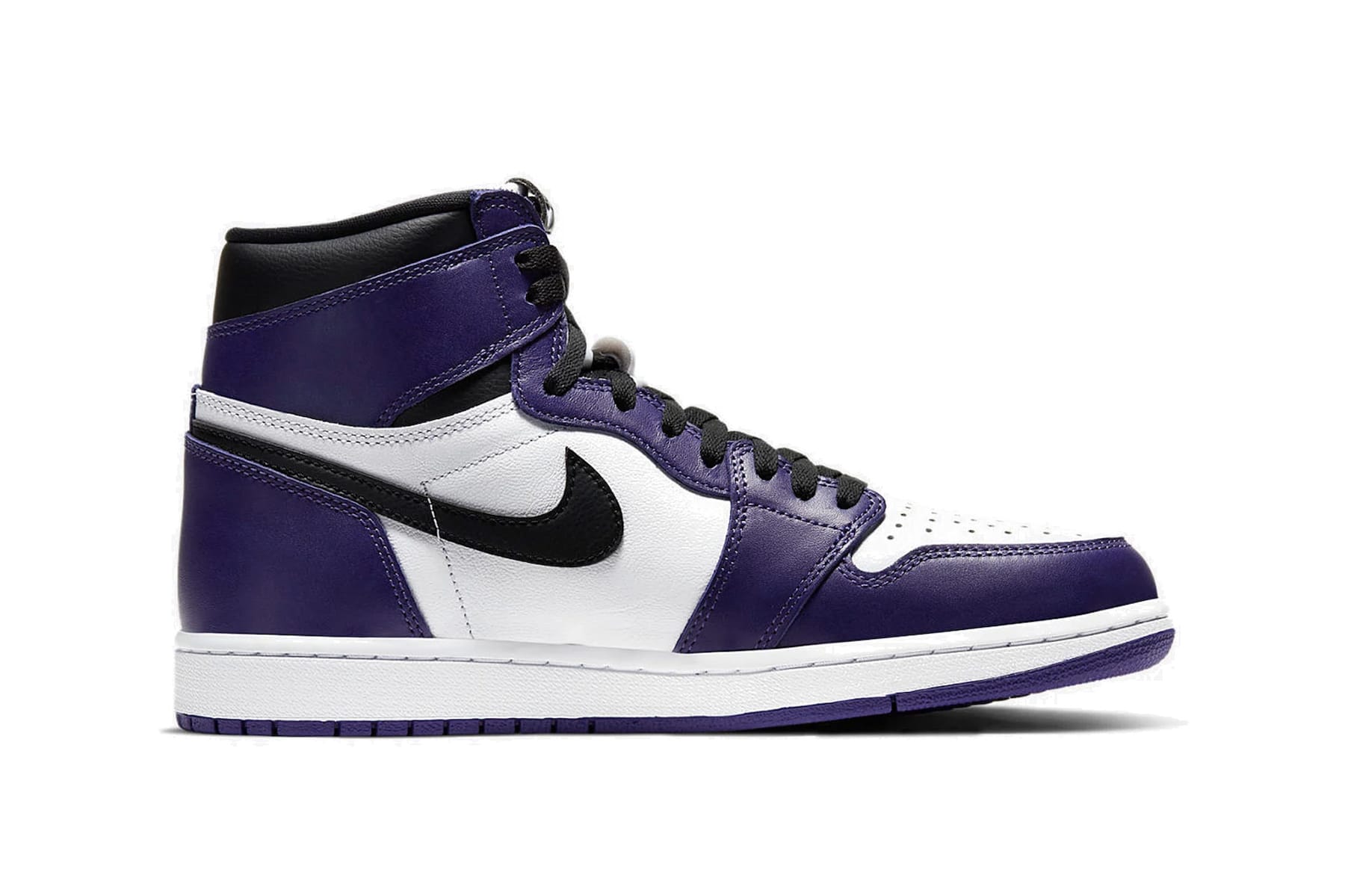 purple and white air jordans