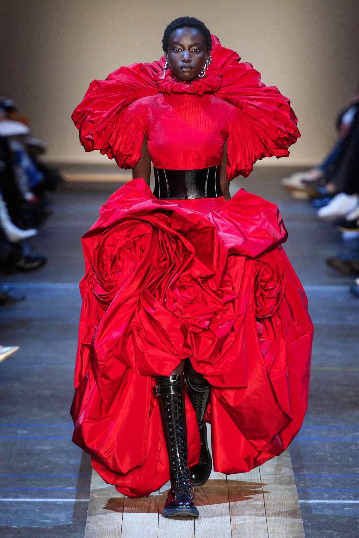 Alexander McQueen Fall/Winter 2019 Collection Paris Fashion Week Show Roses Dress Finale