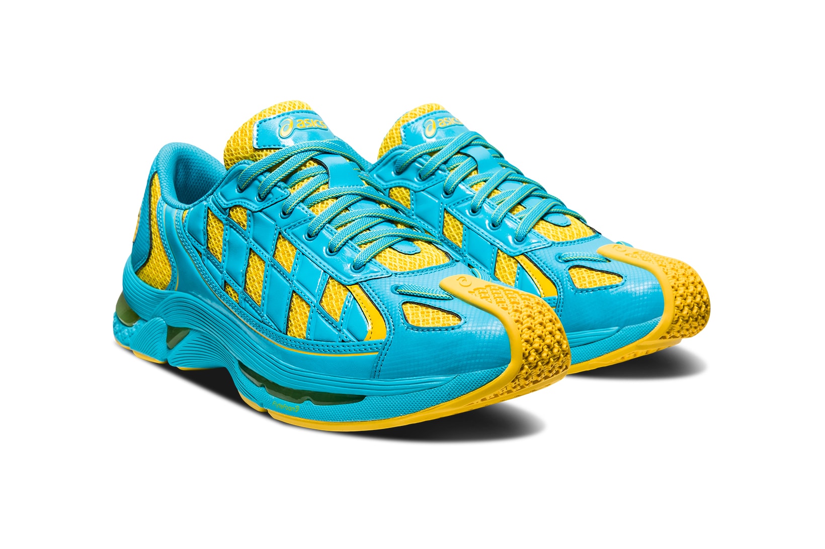 asics kiko kostadinov collaboration gel kiril blue yellow sneakers shoes footwear sneakerhead