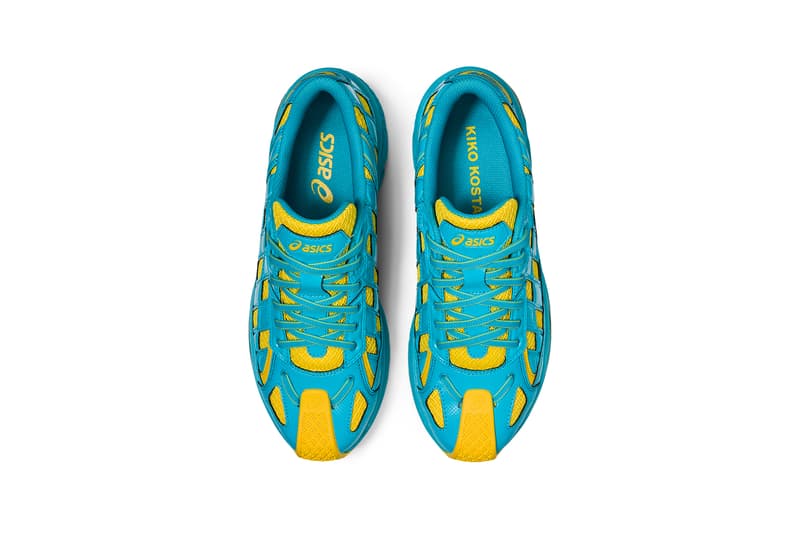 asics kiko kostadinov collaboration gel kiril blue yellow sneakers shoes footwear sneakerhead