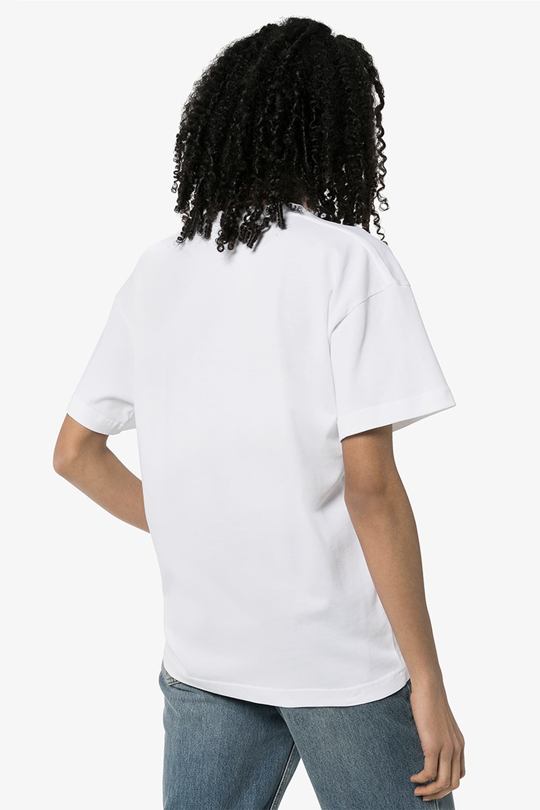 balenciaga top model organic cotton t shirt white fashion