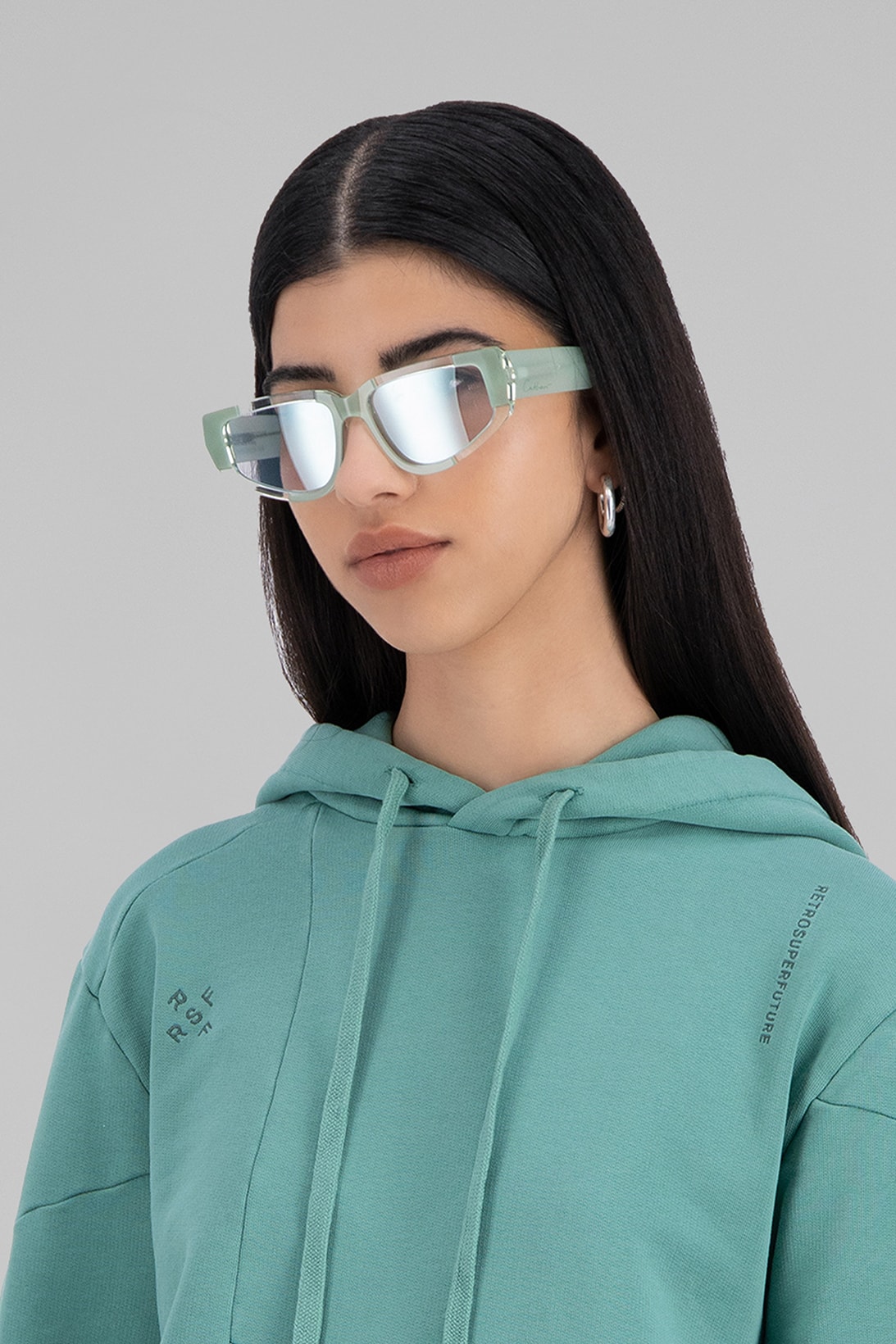 danielle cathari retrosuperfuture collaboration eyewear sunglasses shades blue black orange accessories