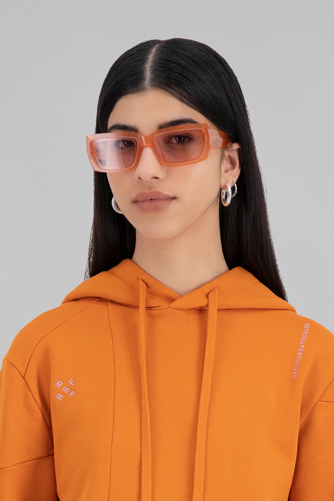 danielle cathari retrosuperfuture collaboration eyewear sunglasses shades blue black orange accessories