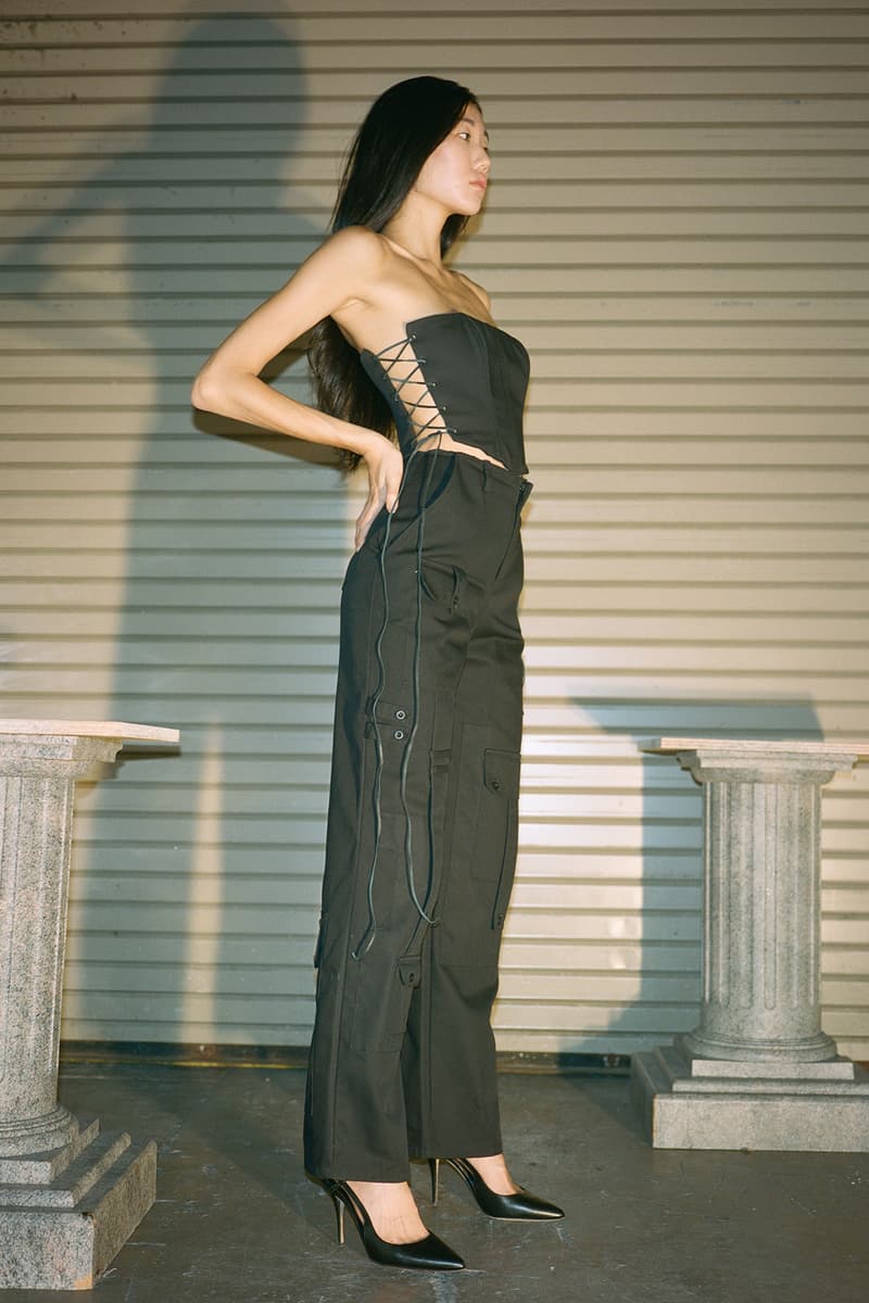 Danielle Guizio Spring/Summer 2020 Collection Lookbook Corset Pants Black