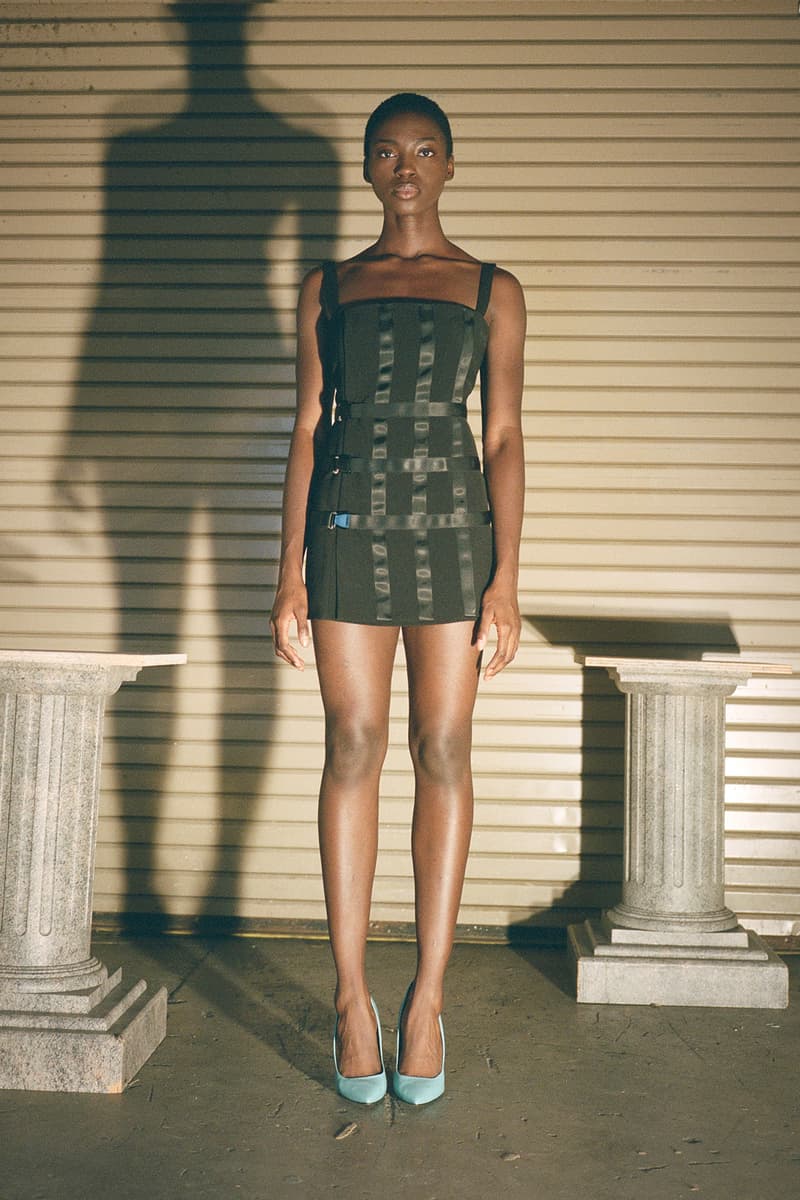 Danielle Guizio Spring/Summer 2020 Collection Lookbook Bondage Mini Dress Black