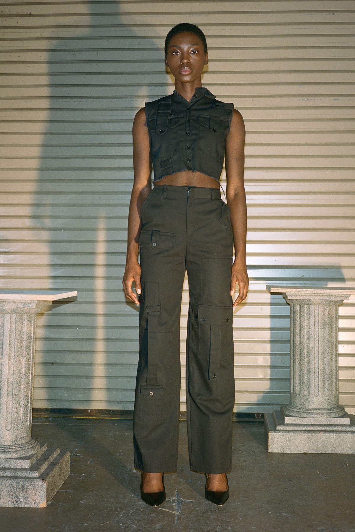 Danielle Guizio Spring/Summer 2020 Collection Lookbook Denim Top Pants