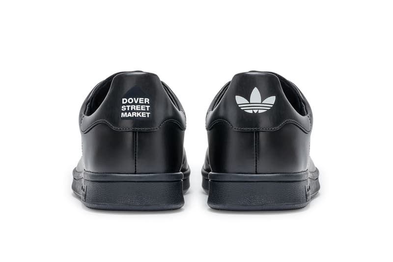 Dover Street Market x adidas Originals Stan Smith Sneaker Release Collaboration Black White Logo