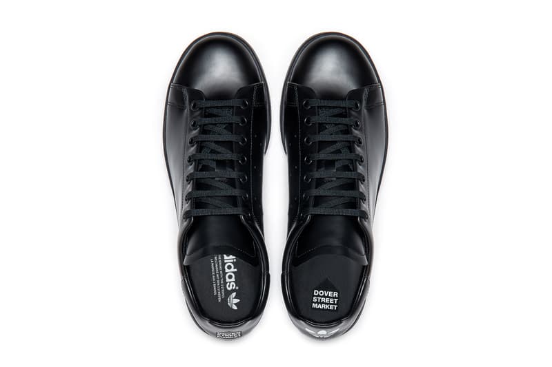 Dover Street Market x adidas Originals Stan Smith Sneaker Release Collaboration Black White Logo