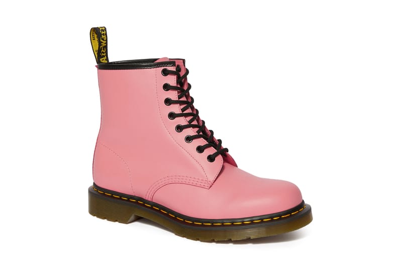 pink and yellow dr martens