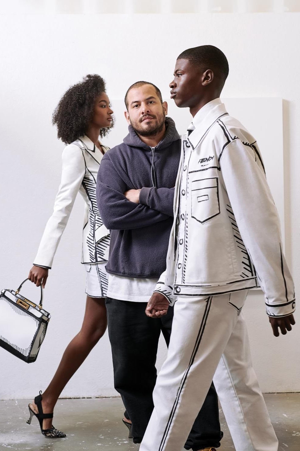 Fendi Joshua Vides artist collaboration bags jackets shirts sneakers blazers hats socks accessories