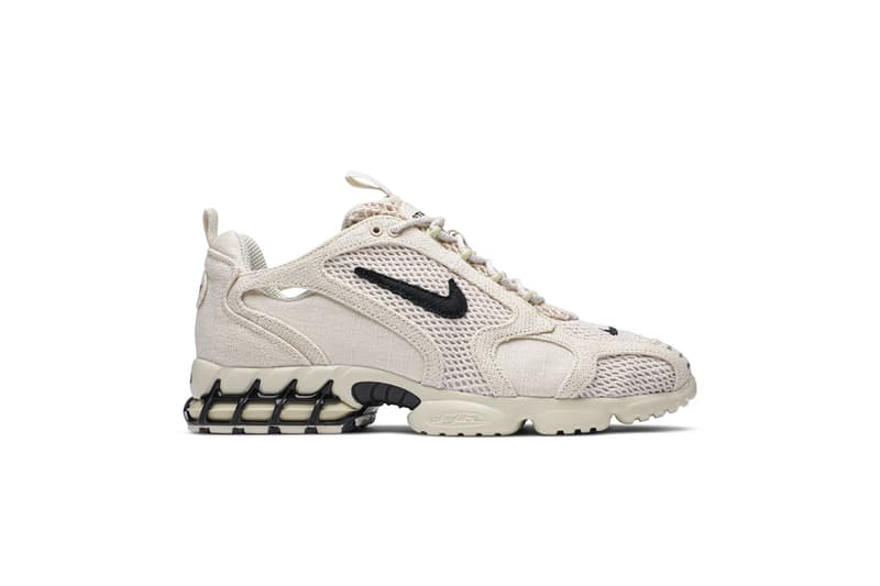 Stussy x Air Zoom Spiridon Caged “Fossil” sneakers