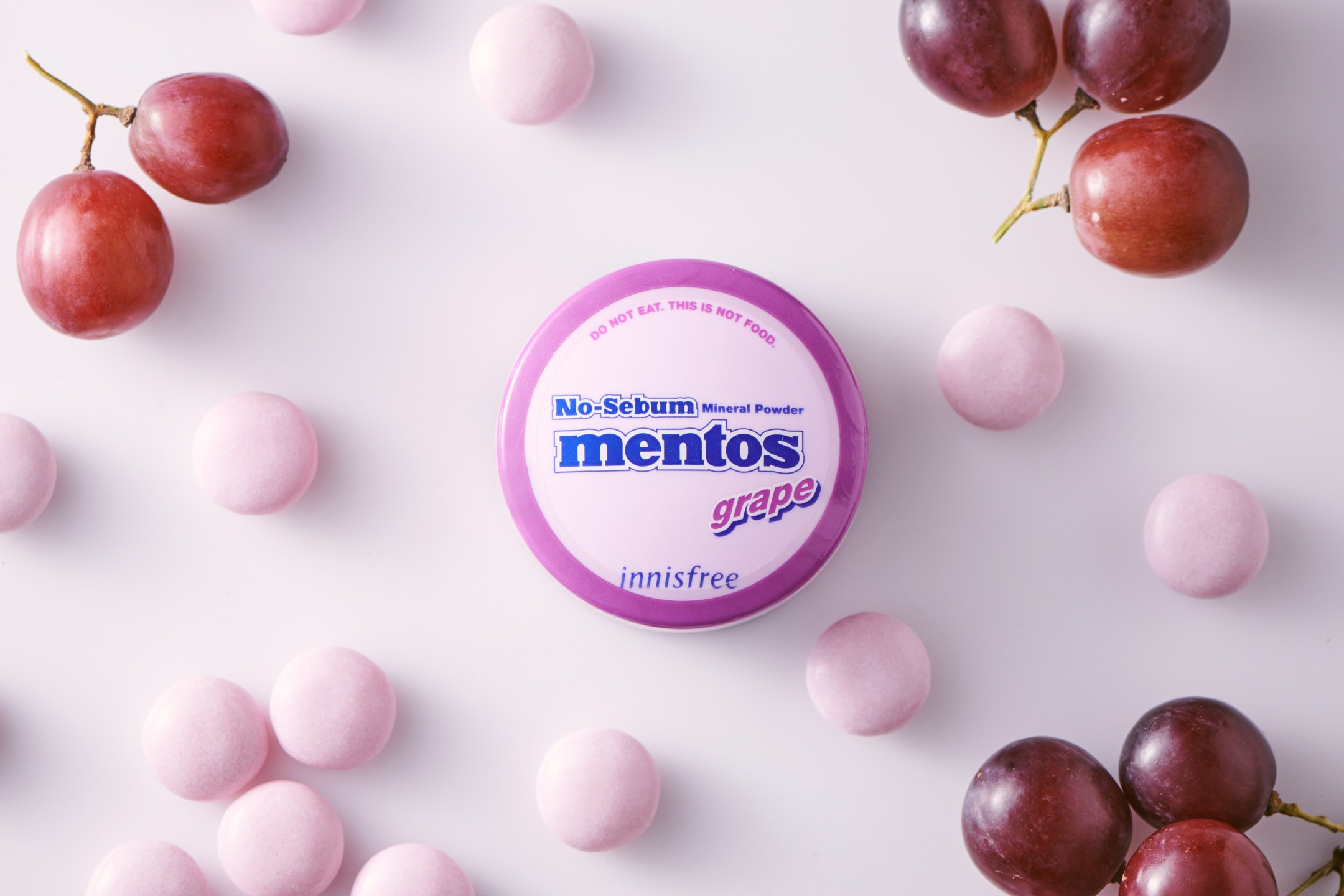innisfree Mentos No Sebum Mineral Powder K-beauty Collaborations Fruits Grape Cherry Melon Mint Peach Lemon 