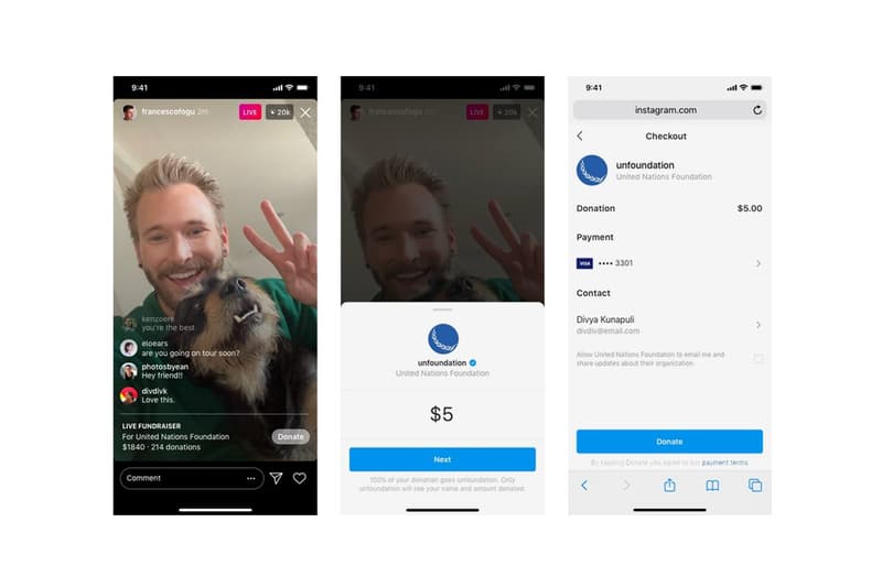 Instagram Story Donations Charity Feature 