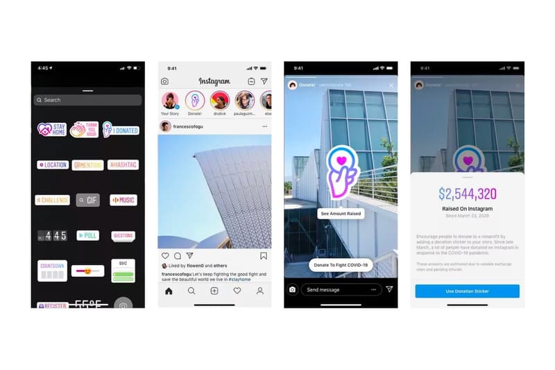Instagram Story Donations Charity Feature 