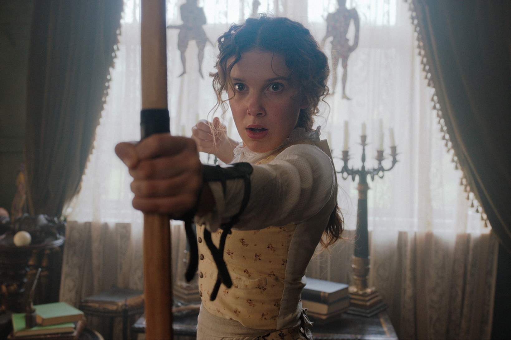 Millie Bobby Brown Enola Holmes Movie Character Still