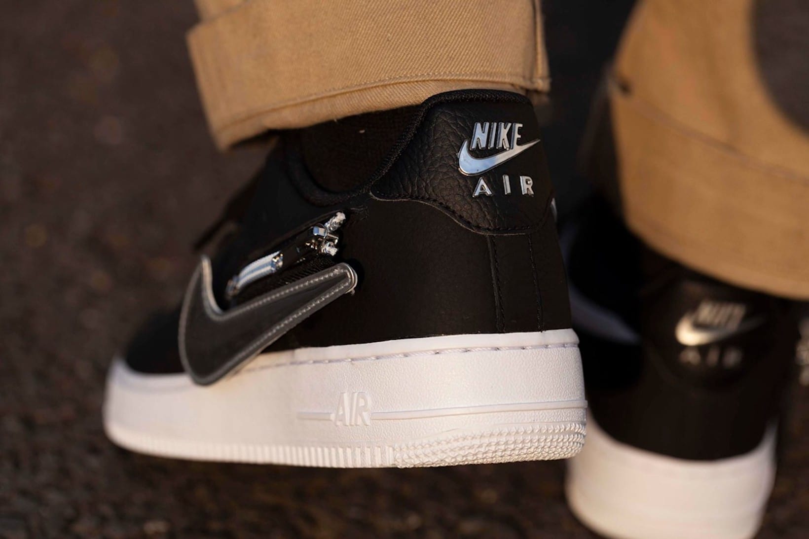 nike air force with zipper