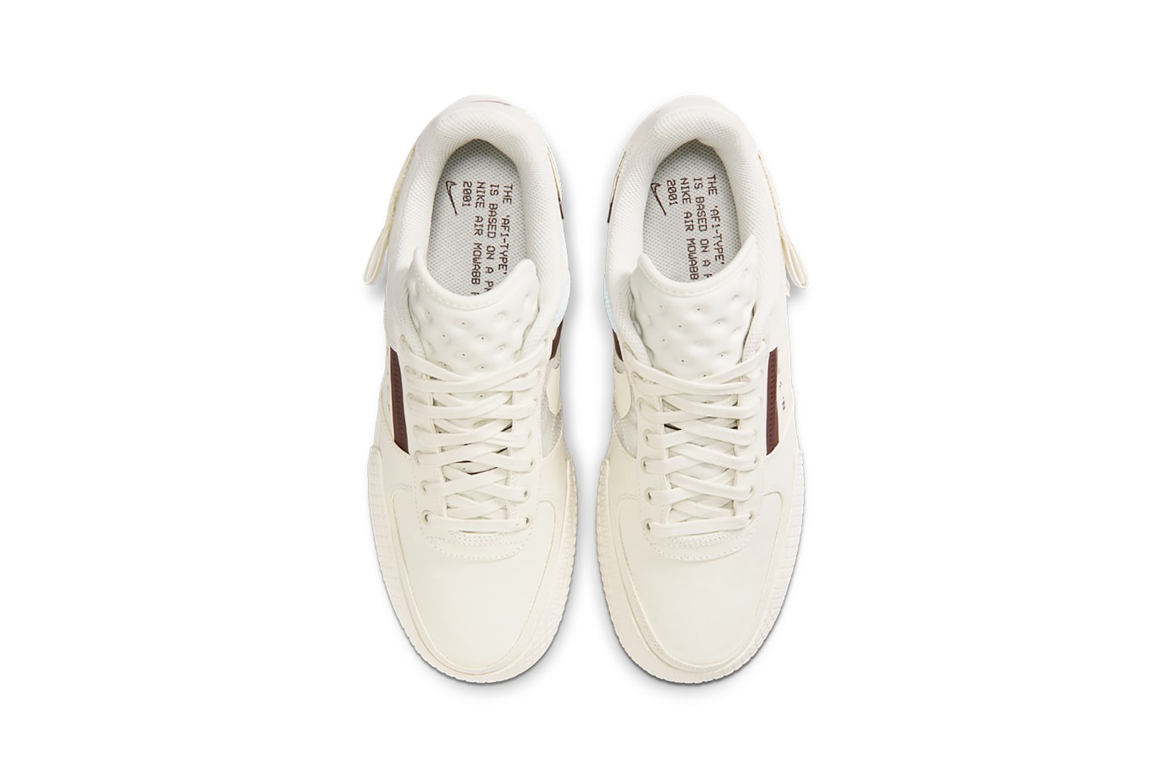 nike air force 1 type n354 sneakers cream white ivory brown shoes footwear sneakerhead