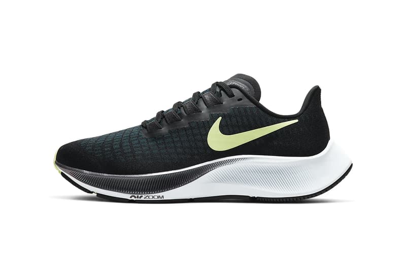 nike air zoom pegasus 37 womens sneakers pink black white neon green colorway sneakerhead footwear shoes