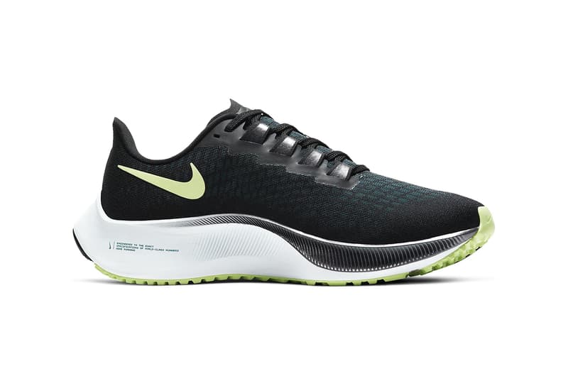 nike air zoom pegasus 37 womens sneakers pink black white neon green colorway sneakerhead footwear shoes