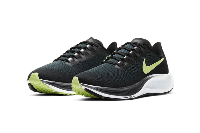 nike air zoom pegasus 37 womens sneakers pink black white neon green colorway sneakerhead footwear shoes