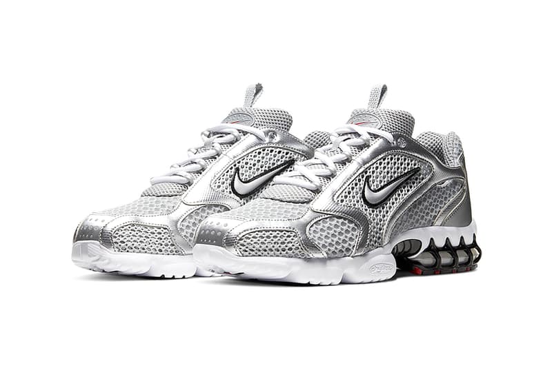 nike air zoom spiridon caged 2 smoke grey silver white black sneakers footwear sneakerhead shoes