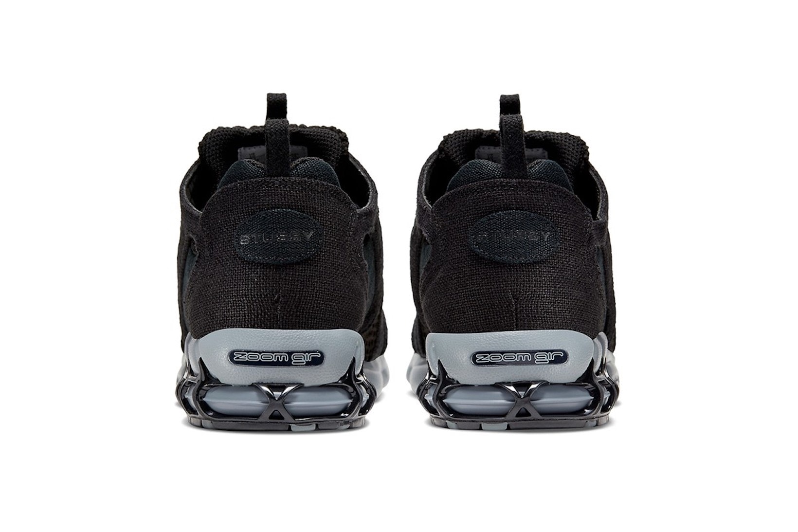 nike stussy air zoom spiridon cage 2 collaboration sneakers black gray sneakerhead footwear shoes