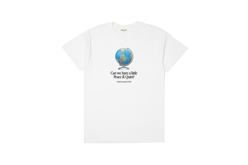 peace and quiet earth day t shirt unisex limited edition white graphics 