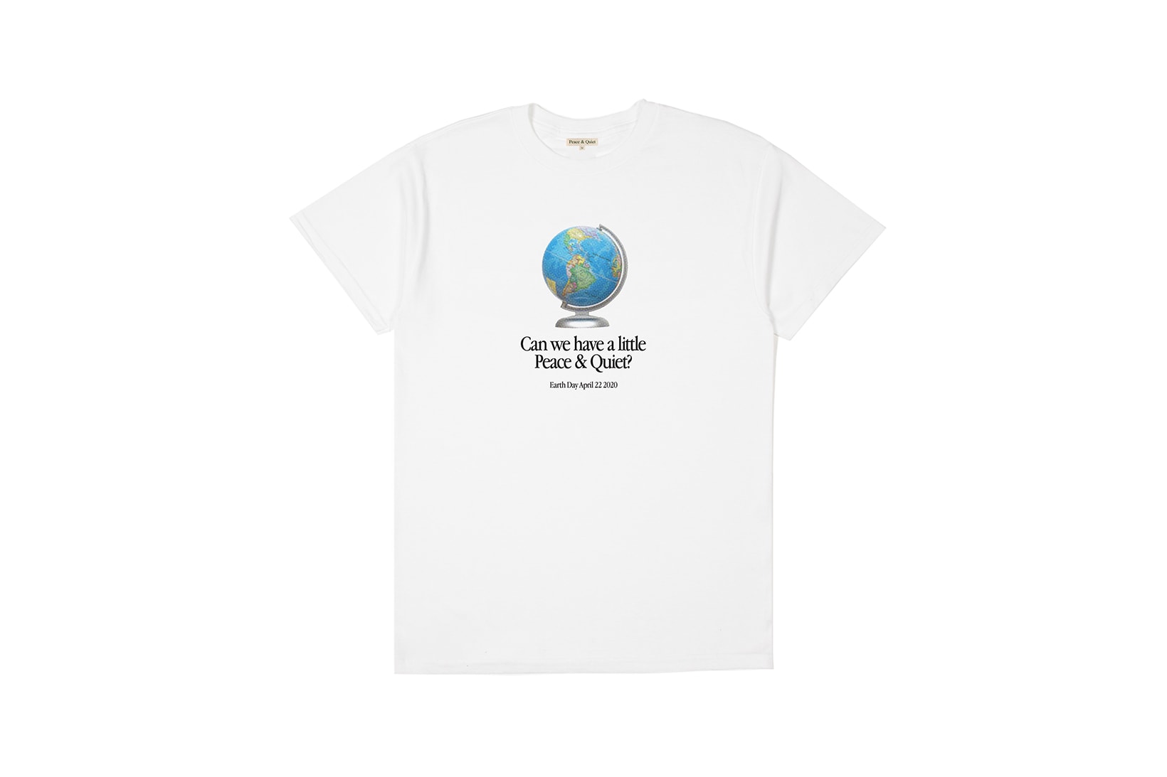 peace and quiet earth day t shirt unisex limited edition white graphics 