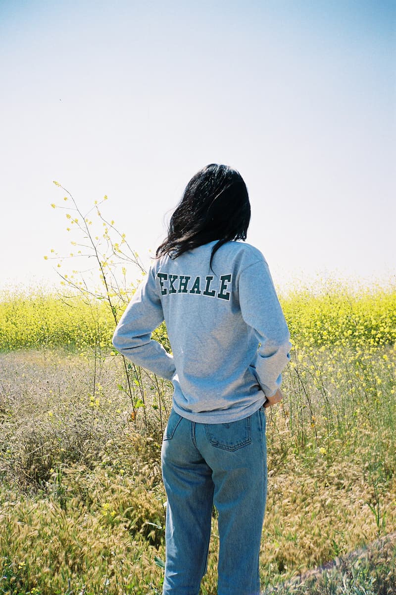 peace and quiet lemon water collaboration long sleeve t shirt grey breathwork wellness podcast