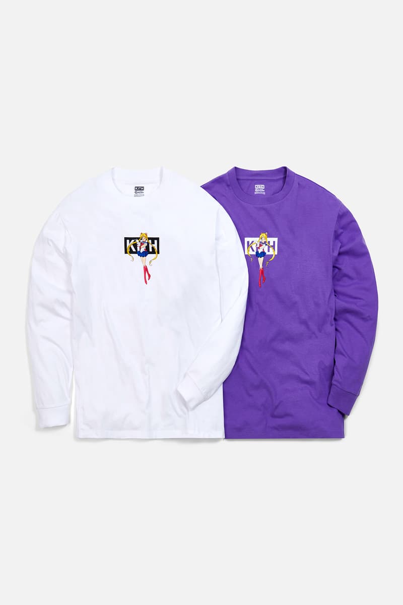 Sailor Moon x KITH Women Collaboration Collection Crewneck White Purple