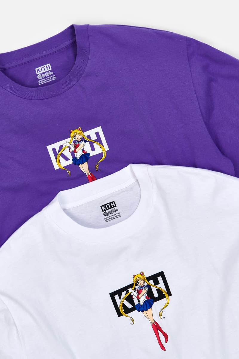 Sailor Moon x KITH Women Collaboration Collection Crewneck White Purple