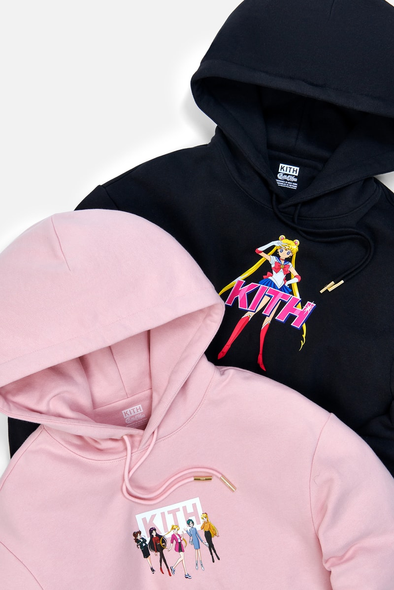Sailor Moon x KITH Women Collaboration Collection Hoodie Pink Black