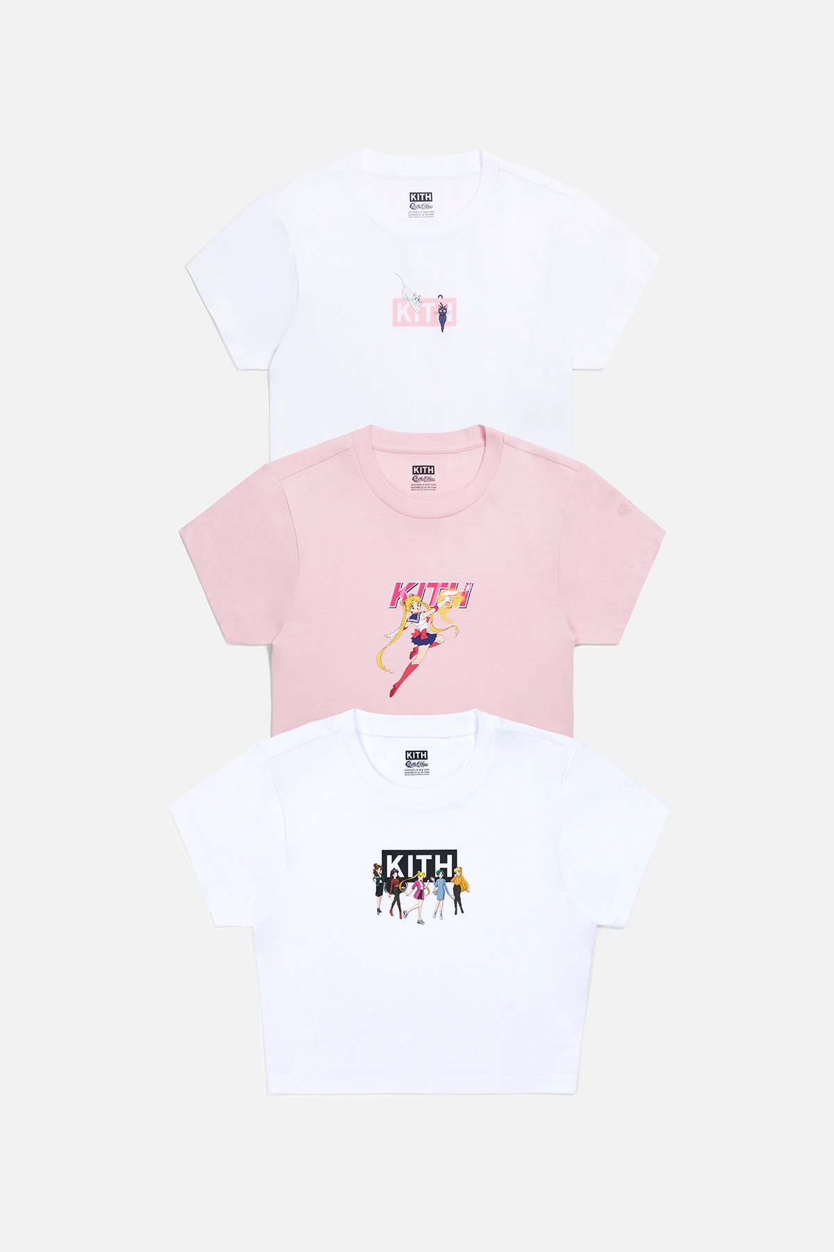 Sailor Moon x KITH Women Collaboration Collection T-Shirt Pink White