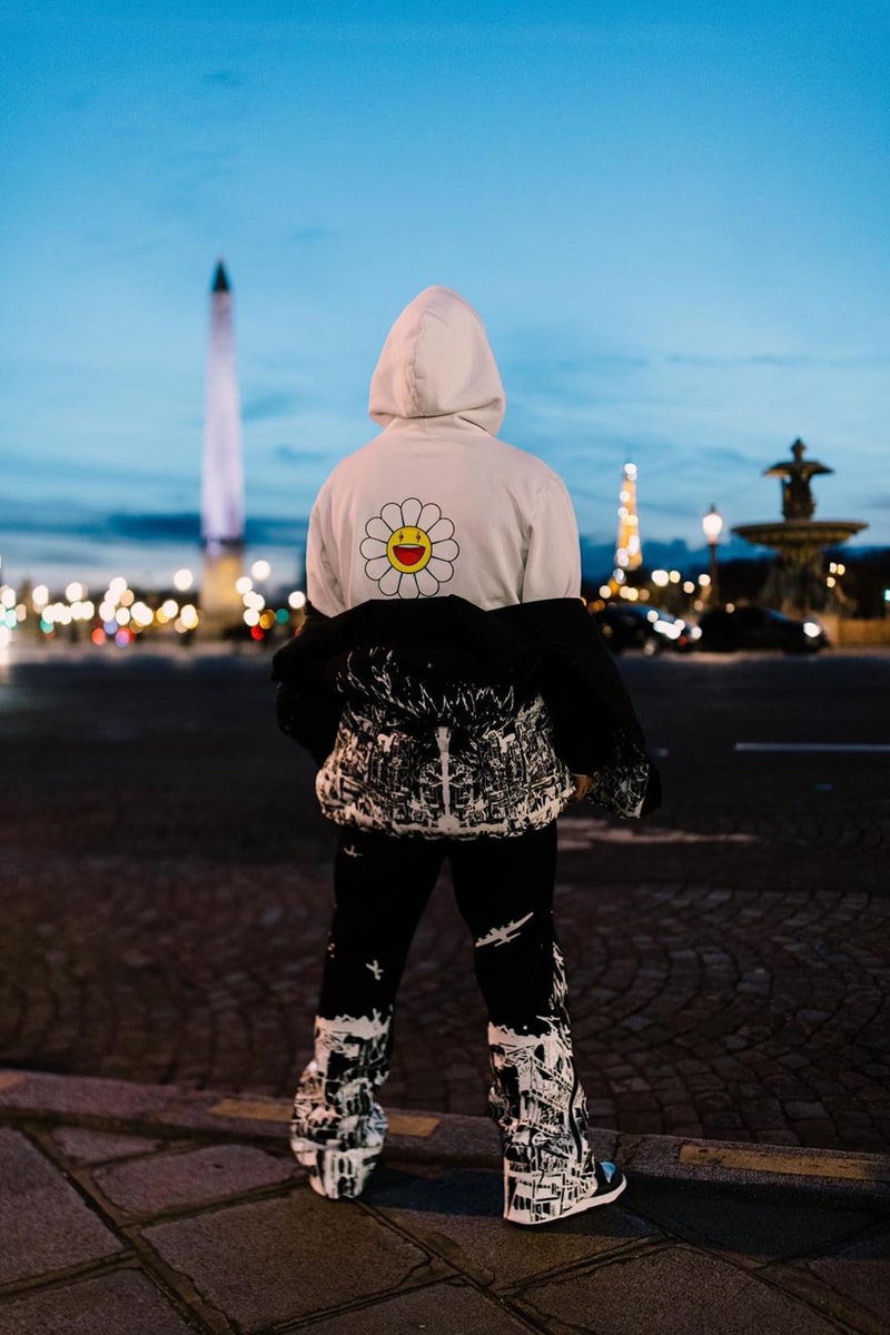 Takashi murakami hoodie collab with jbalvin , Size