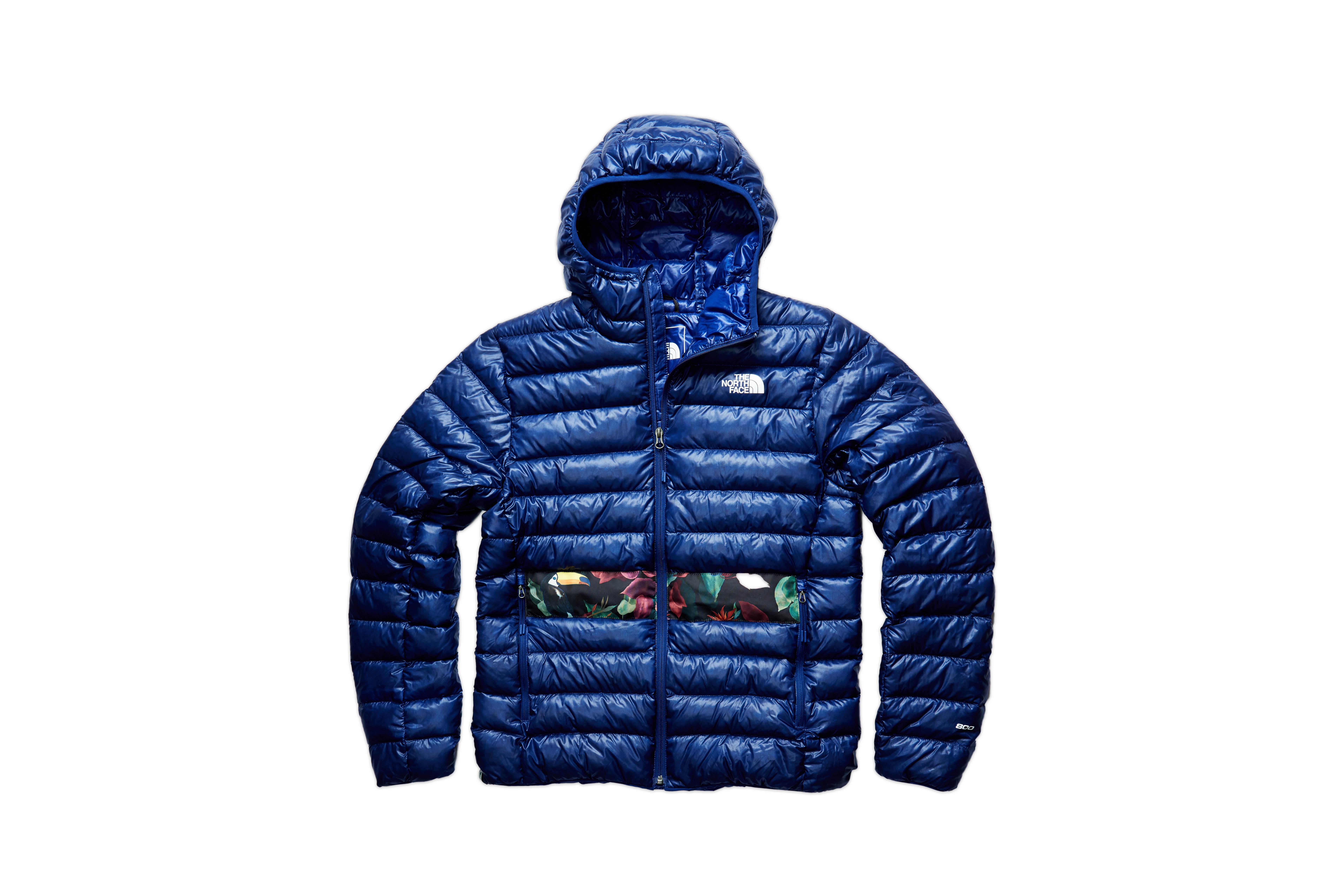 The North Face Remade Collection Puffer Jacket Blue Floral