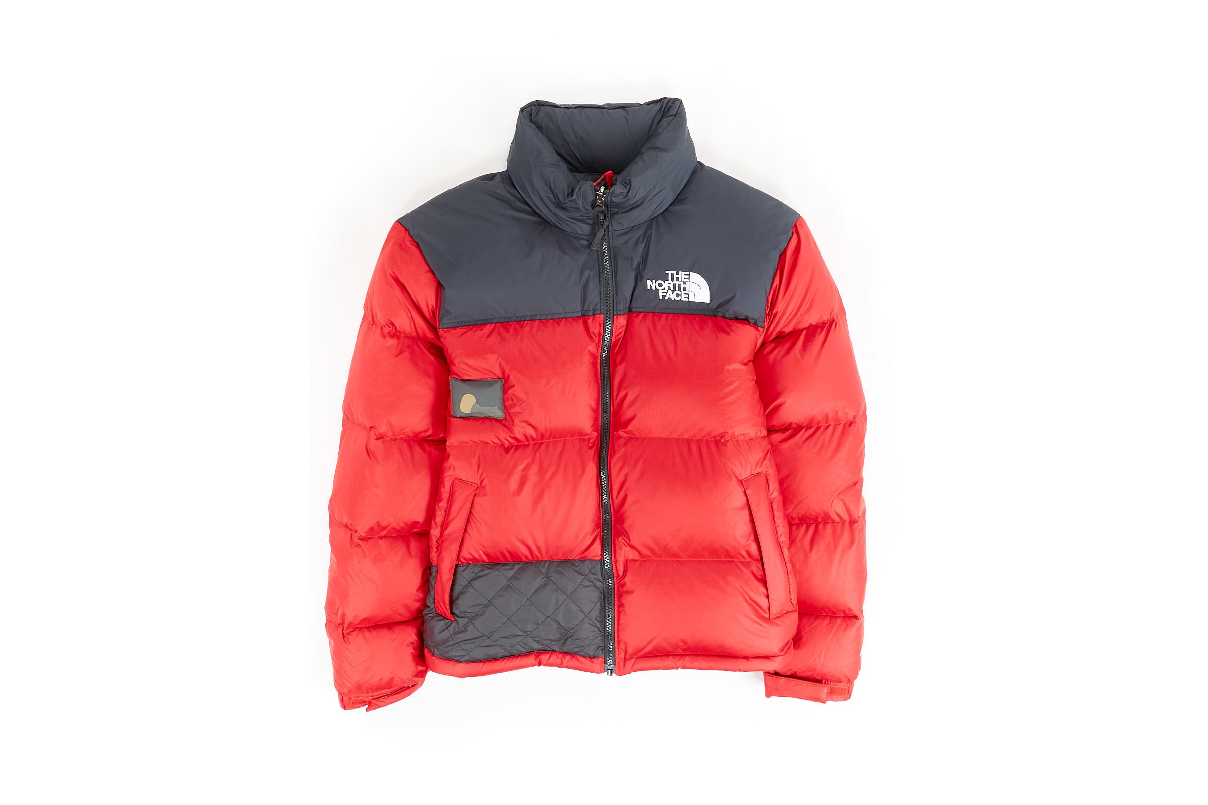 The North Face Remade Collection Puffer Jacket Red Black