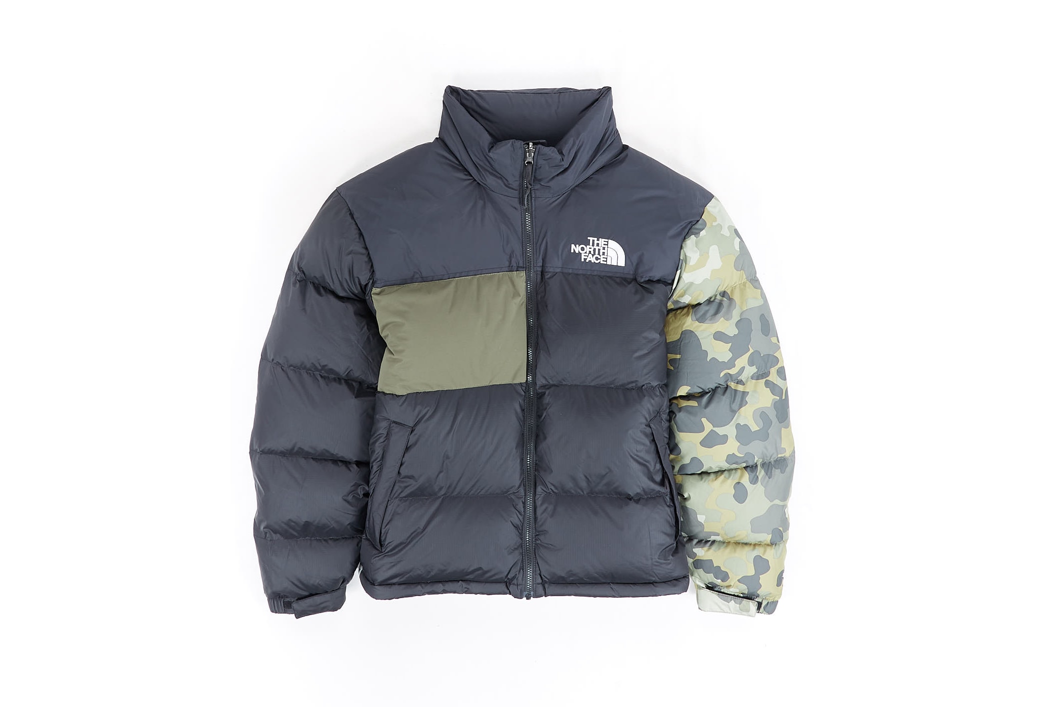 The North Face Remade Collection Puffer Jacket Black Camo