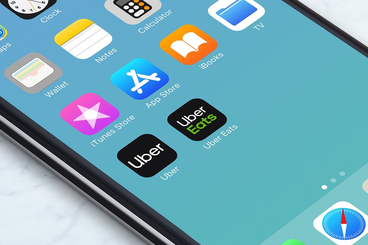 Uber App Logo Eats Phone Screen