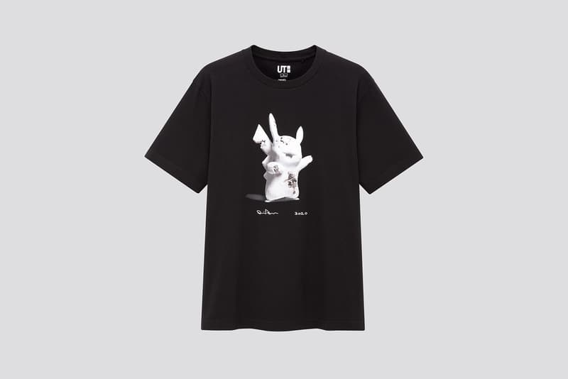 uniqlo ut daniel arsham pokemon collaboration t shirts pikachu jigglypuff black white