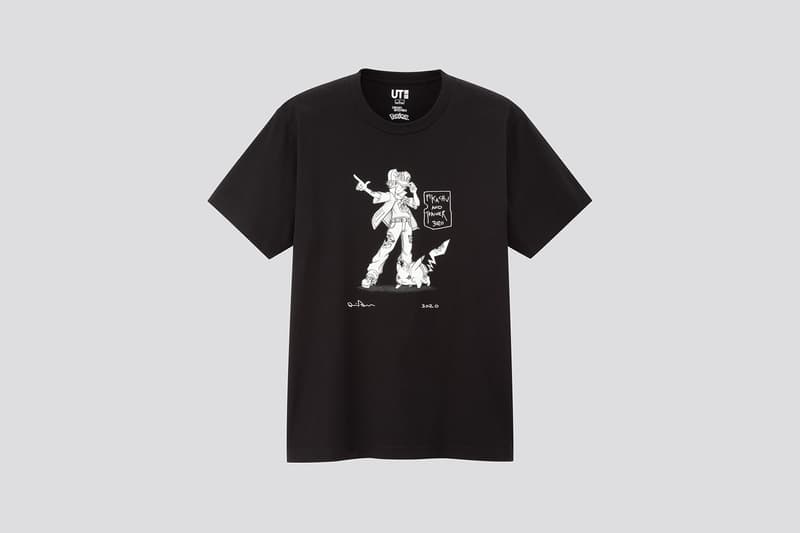 uniqlo ut daniel arsham pokemon collaboration t shirts pikachu jigglypuff black white
