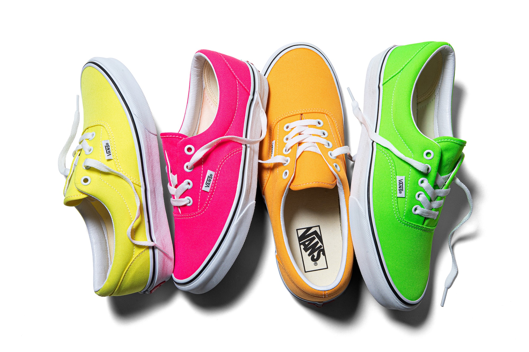 Vans Era Bright Neon Summer Sneaker Collection Pink Green Orange Yellow Shoe