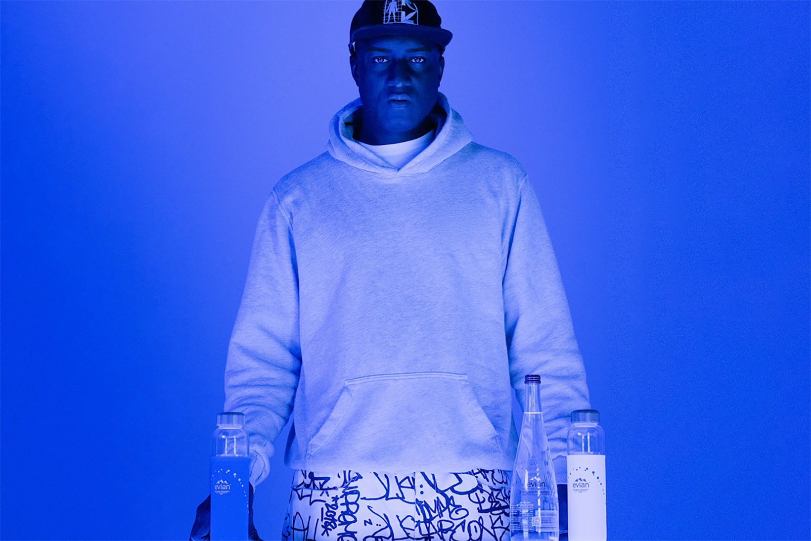 virgil abloh evian water collaboration activate movement program competition extension sustainability carbon neutral certification