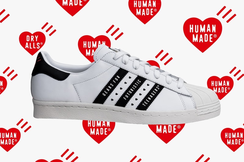 HUMAN MADE x adidas Originals Superstar 80 White Black