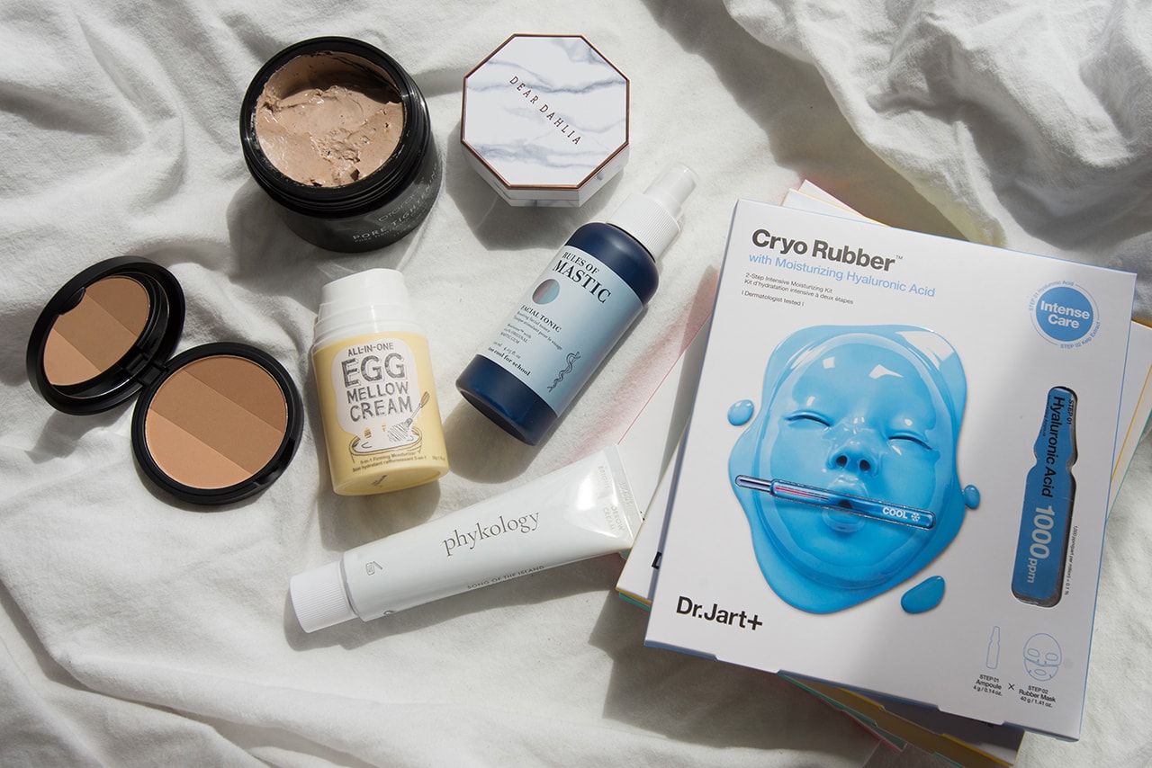 K-Beauty Korean Skincare Makeup Products Dr.Jart+ Cryo Rubber Face Mask Too Cool for School Bronzer Egg Mellow Cream Tonic Dear Dahlia compact Phykology biorace clay mask