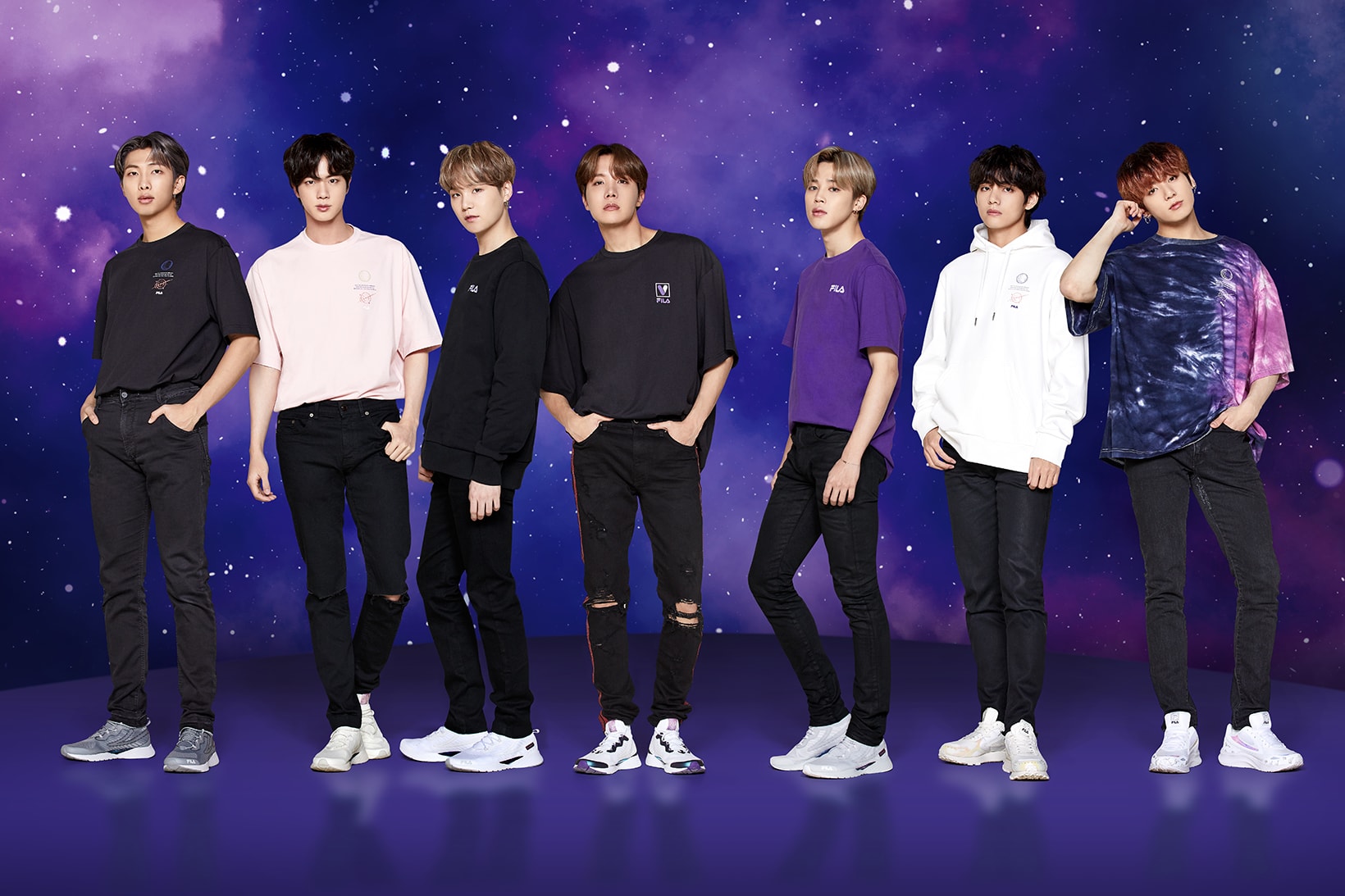 BTS FILA "Voyager" Collection Campaign Sneaker T-Shirt