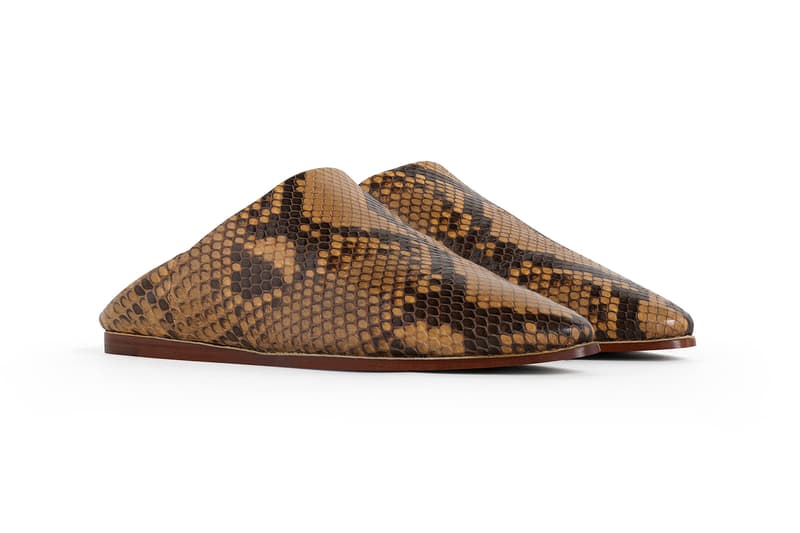 celine jacno babouche unisex flats slippers black white snakeskin designer shoes