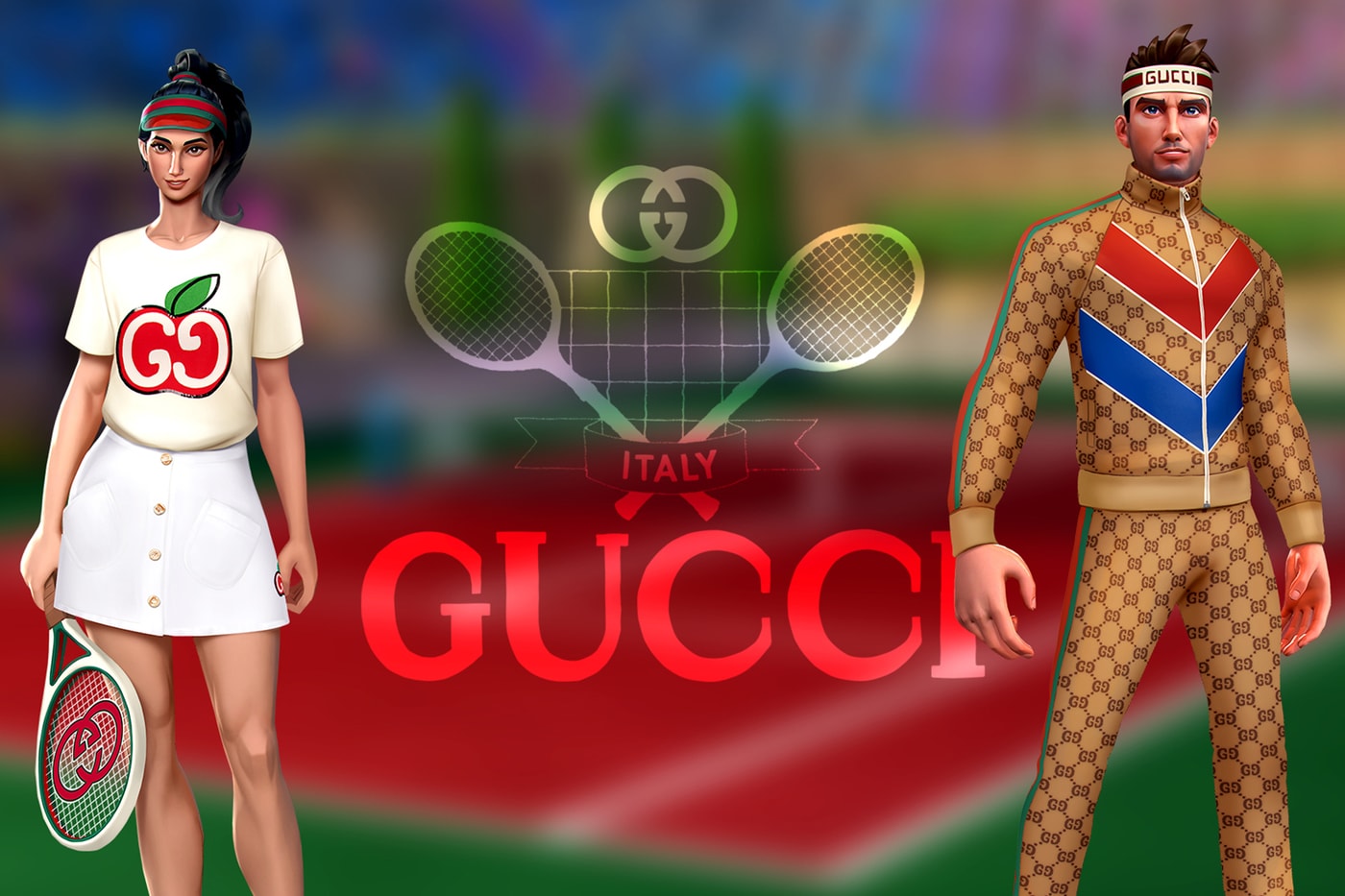 Gucci Tennis Clash Sports Video Game Outfits T-Shirt Tracksuit Racquet