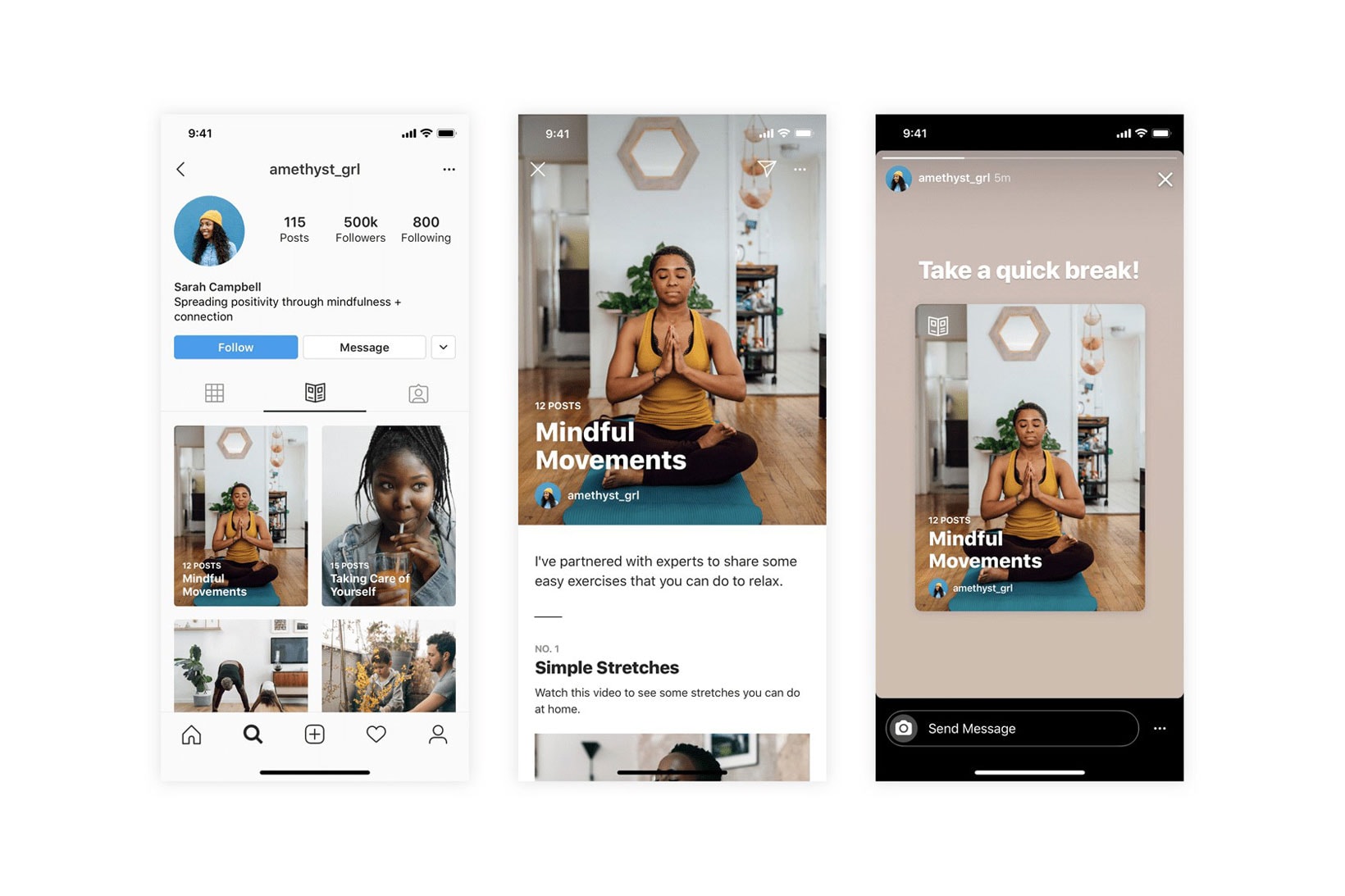 Instagram Guides Feature Wellness Mental Health App Mobile Launch