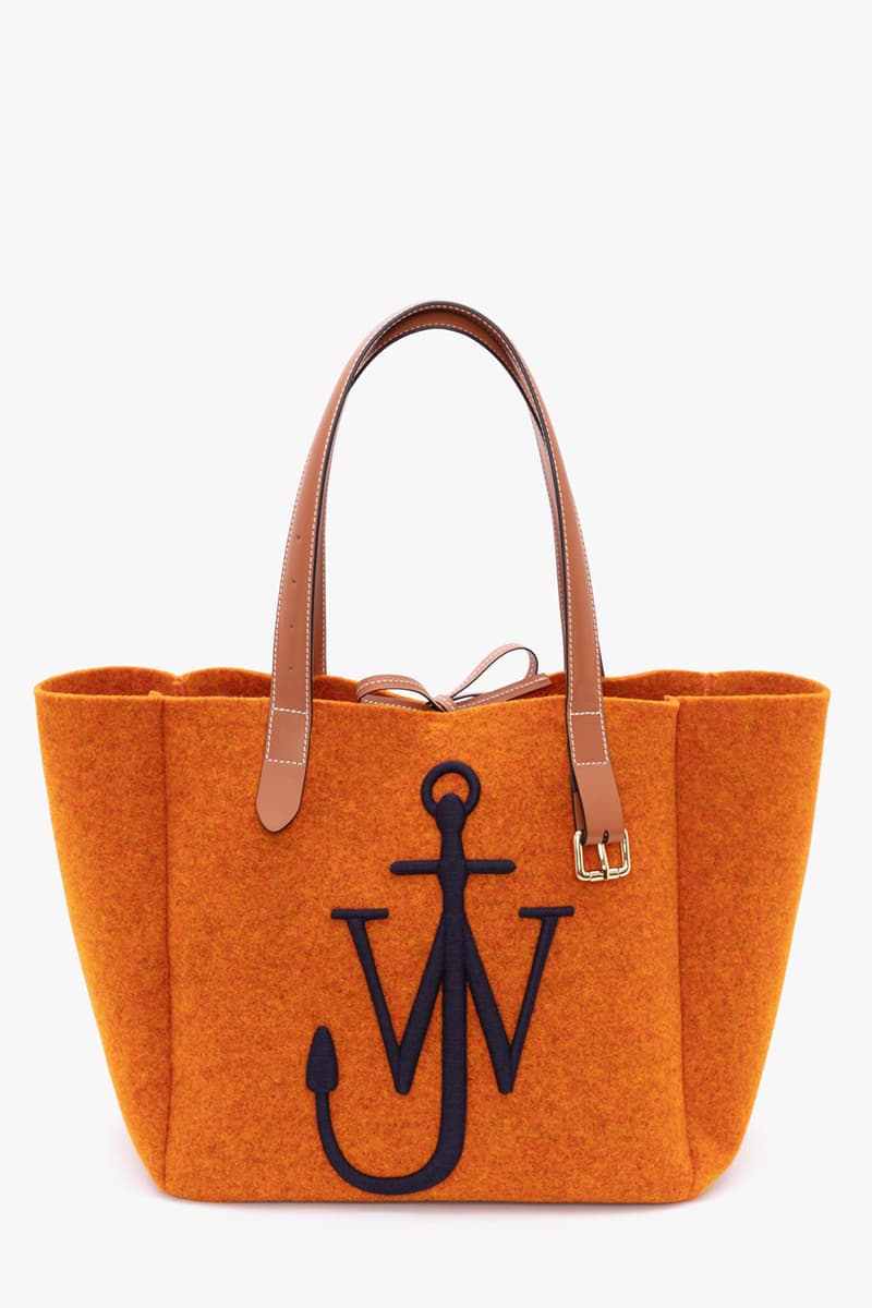 jw anderson belt tote bag fall winter collection black blue orange brown