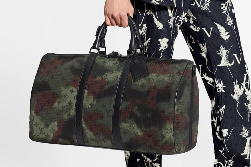 louis vuitton green duffle bag